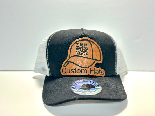 Custom Hats with leather patches.